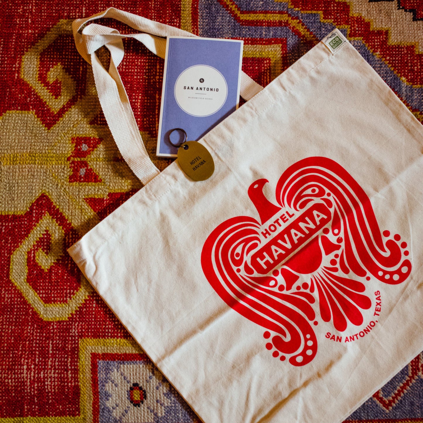 Hotel Havana Red & Cream Tote