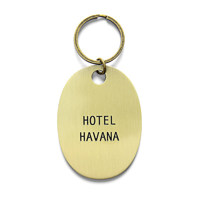 Hotel Havana Brass Keychain