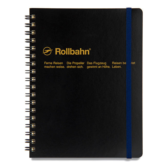 Rollbahn Medium Black Spiral Notebook
