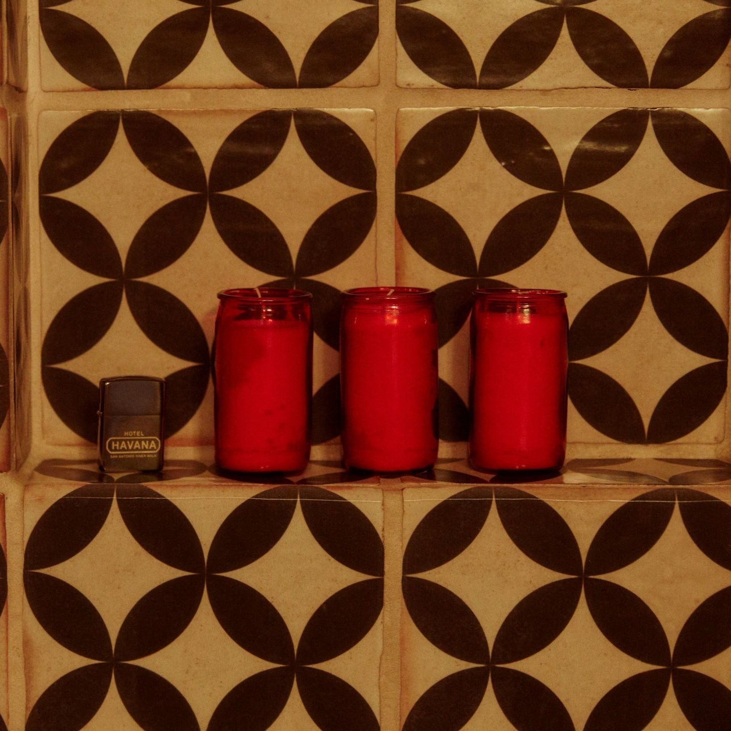 Hotel Havana Red Glass Candles